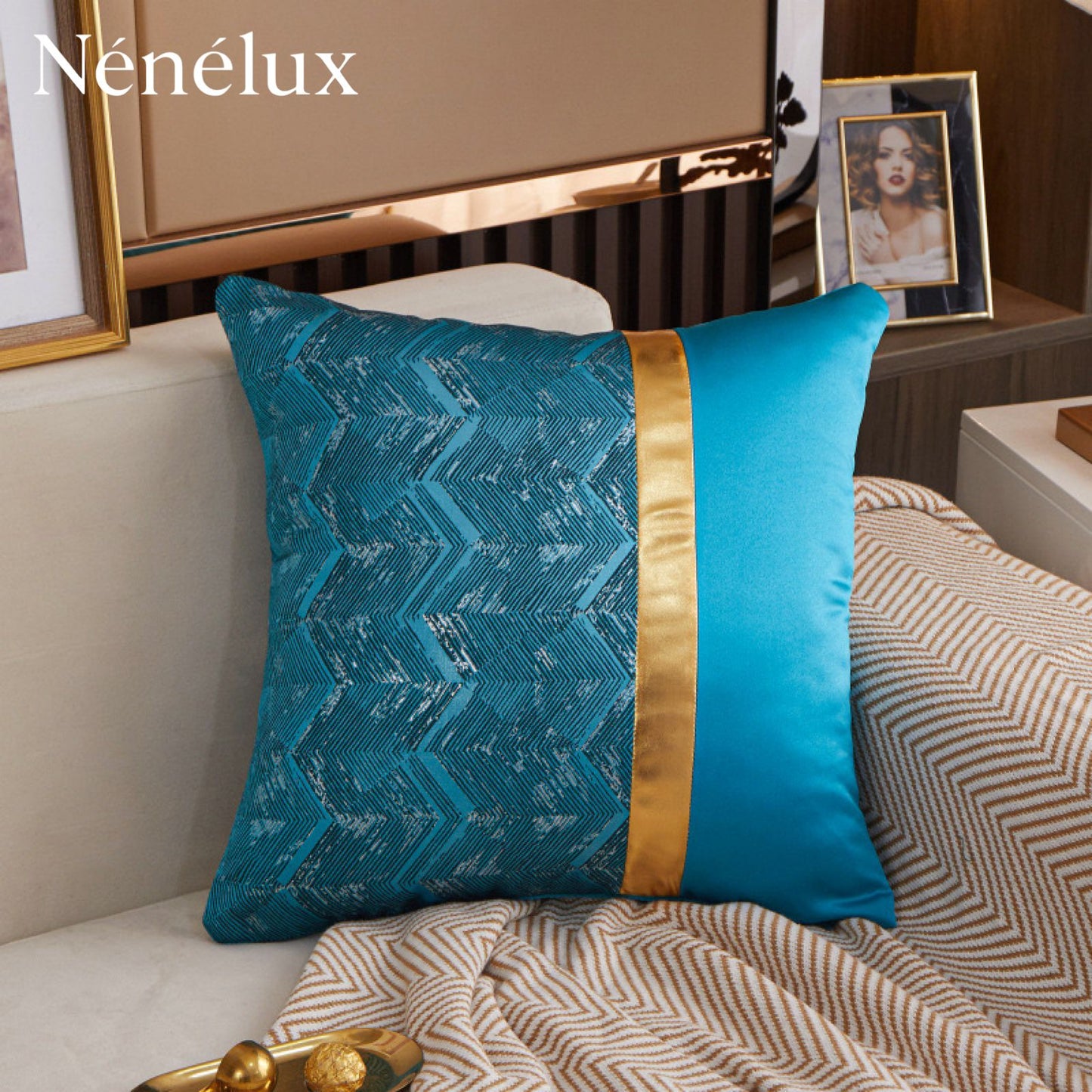 Aurora Chevron Luxe – Teal Jewel (Pack of 4)