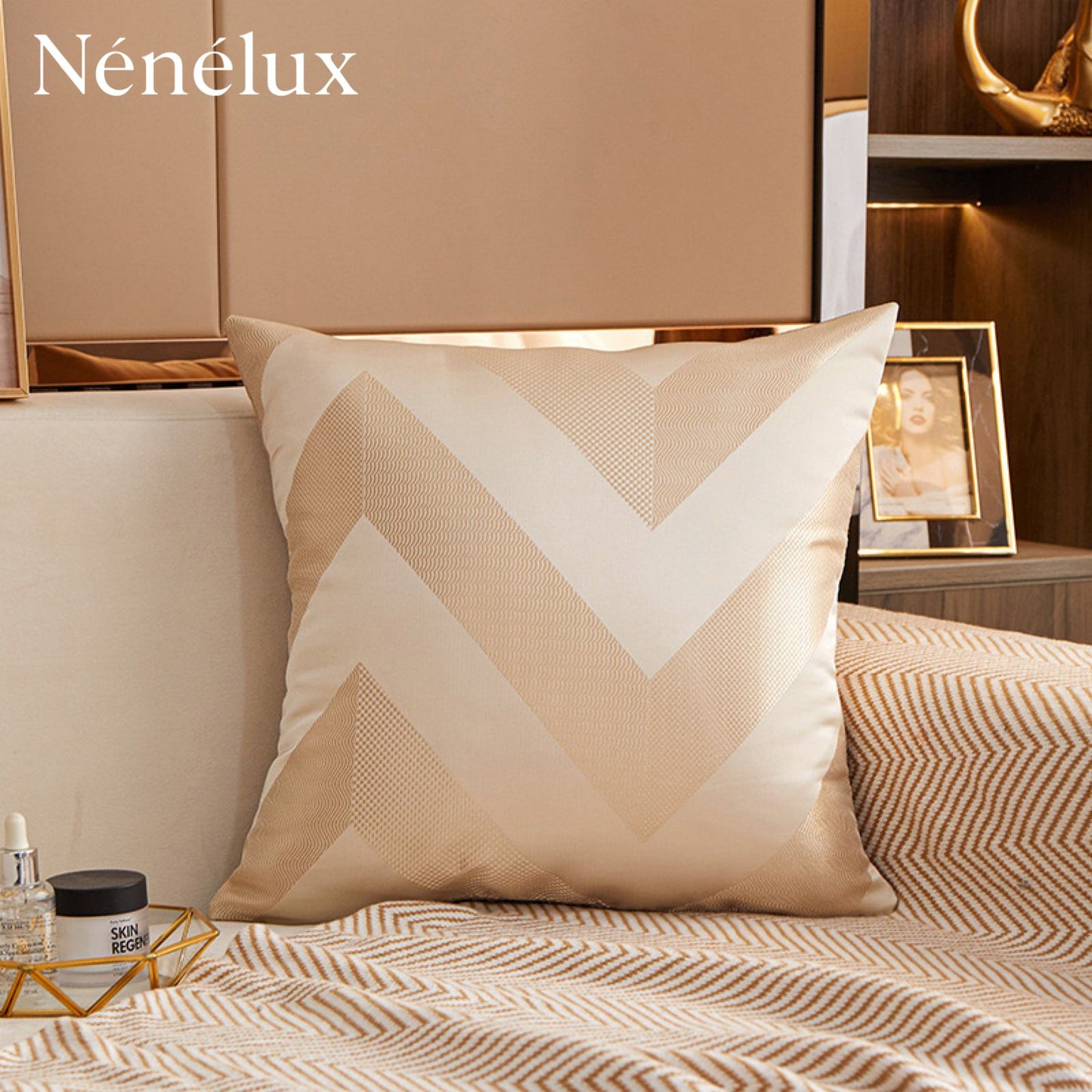 Ivory Chevron Cream-Beige (Pack of 4)