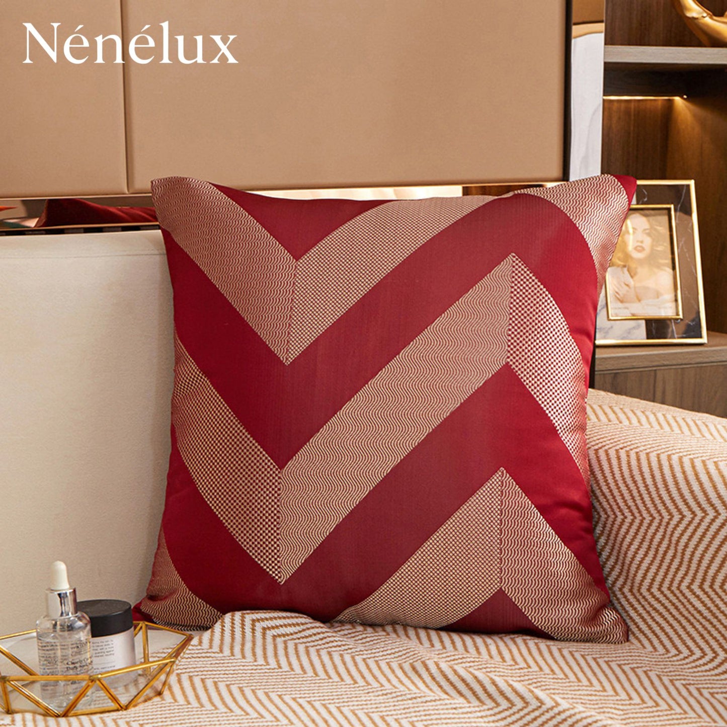 Crimson Chevron Red (Pack of 4)