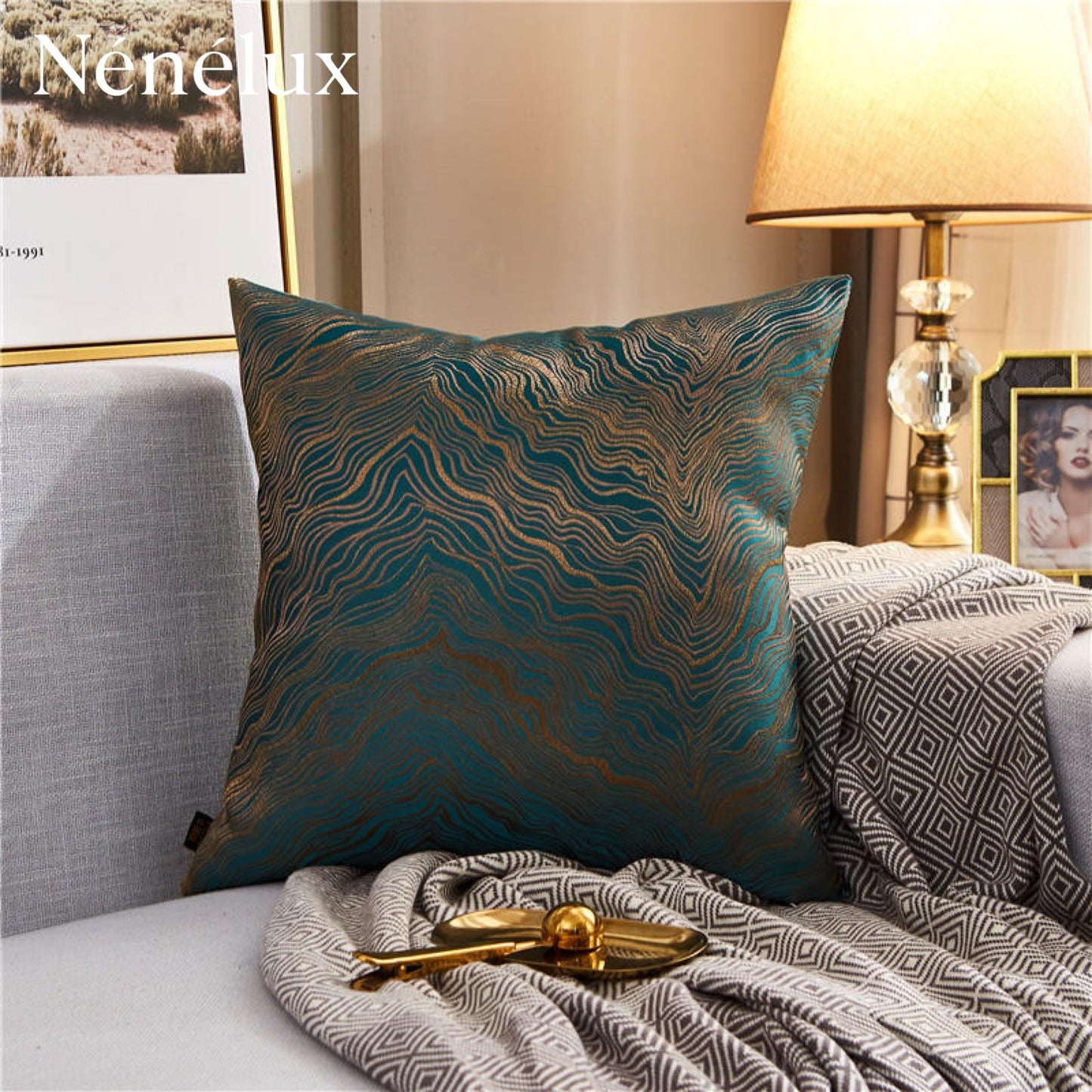 Aurora Wave Luxe – Emerald Drift Deep Green (Pack of 4)