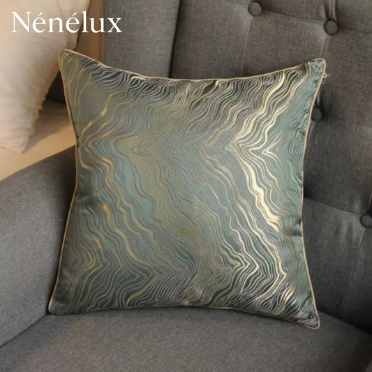 Aurora Wave Luxe – Ocean Mist Green-Gold (Pack of 4)