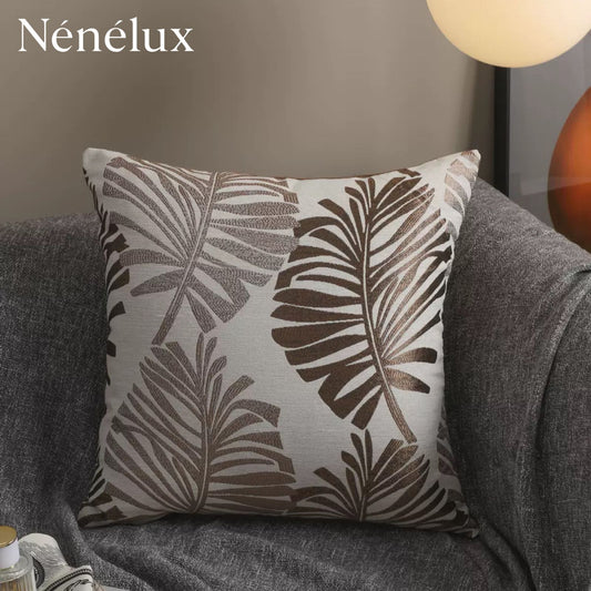 Palm Serenity – Cocoa Luxe Brown on Beige (Set of 4)